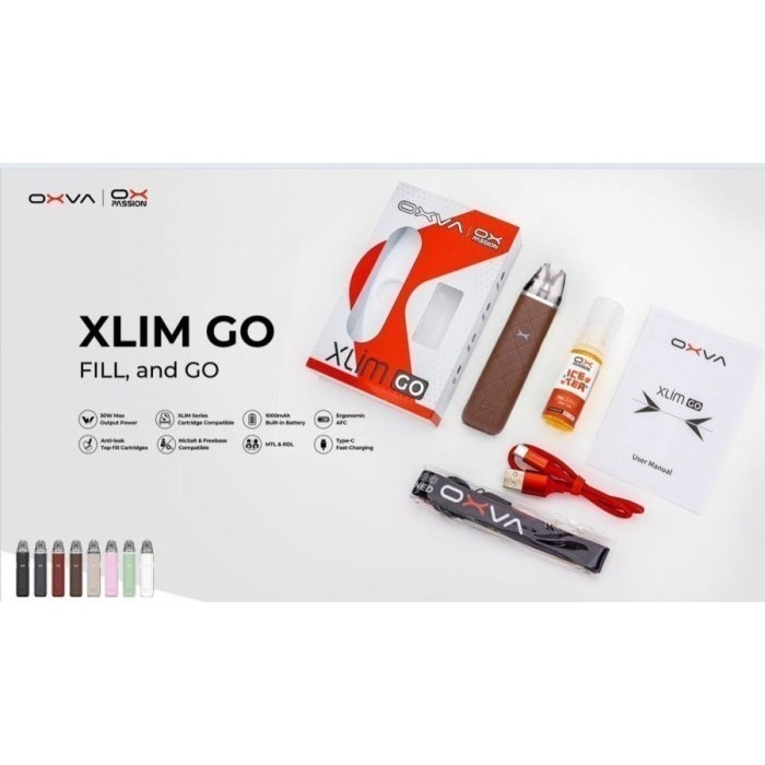 BUNDLING OXVA XLIM GO POD KIT GRAFITI STRIPED WITH OX PASSION 15ML BY OXVA