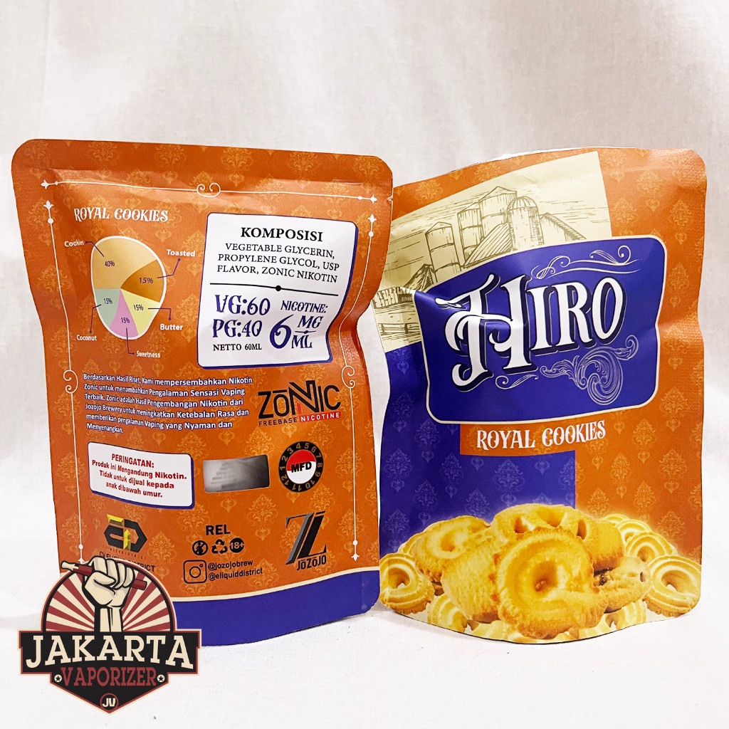 HIRO V2 ROYAL COOKIES 60ML 3MG 6MG BY JOZOJO BREW