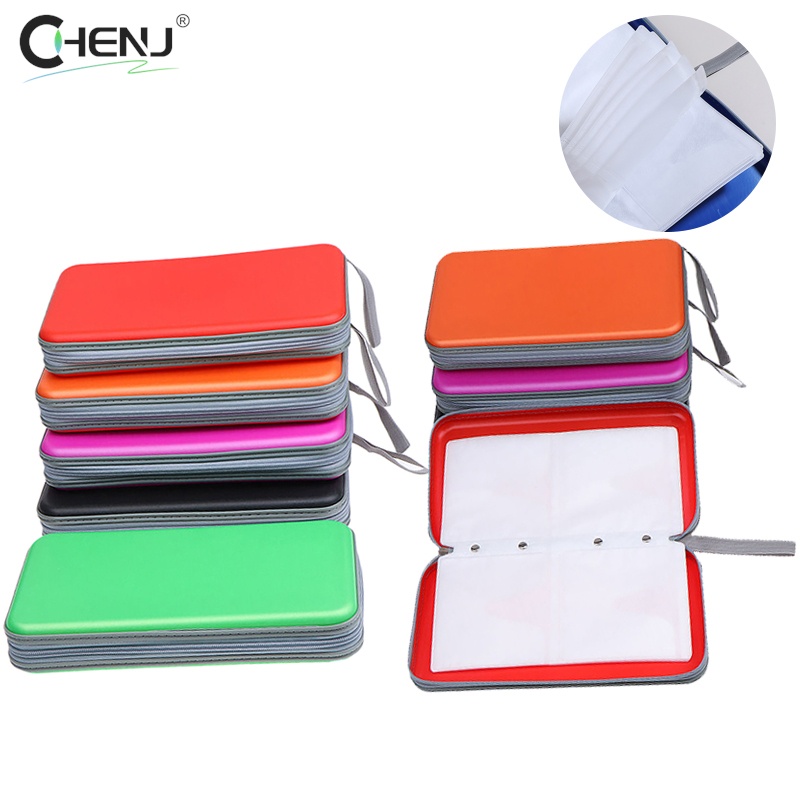 1Pcs 80sheets CD DVD Carry Case Cover Disc Storage Holder CD Sleeve Wallet Album Hard Box Plastic Pa