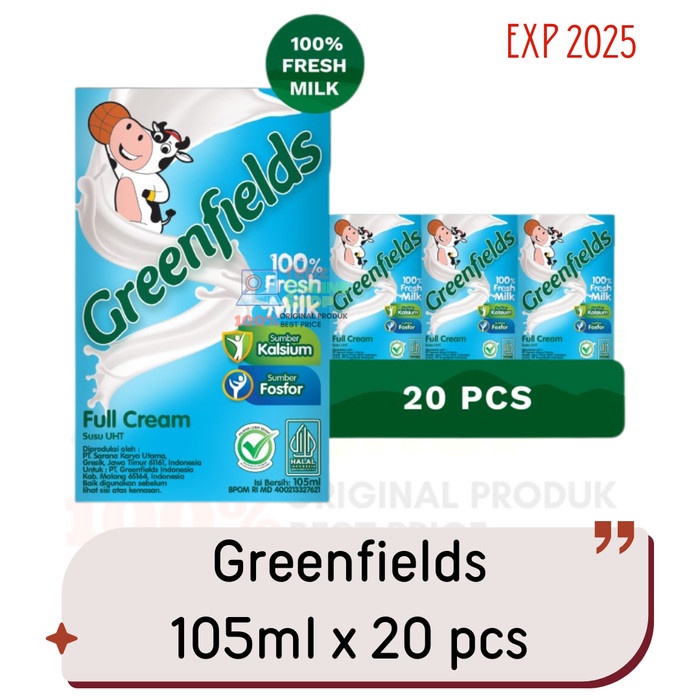 

Greenfields Susu UHT 105 ml x 20 pcs