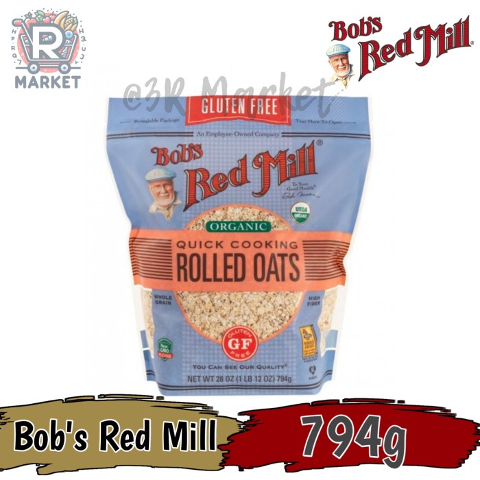 

Bob's Red Mill Organic Quick Cooking Rolled Oats Gluten Free
