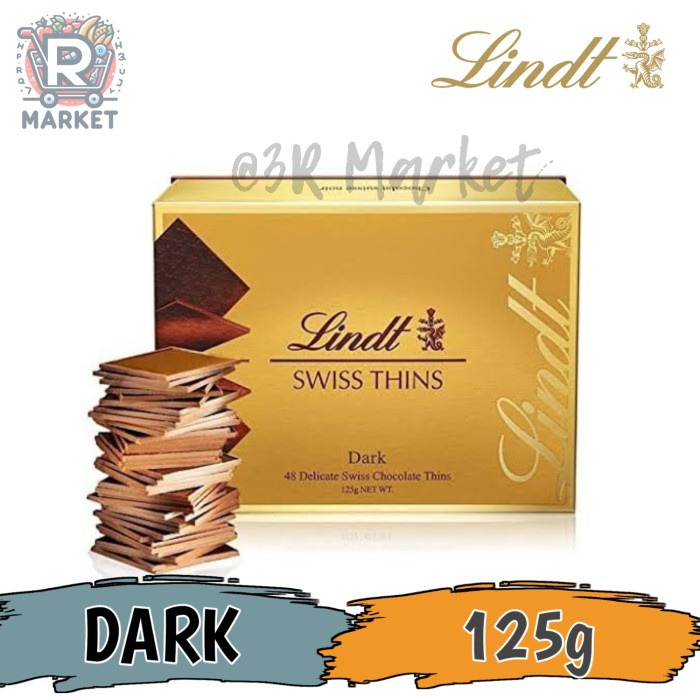

Lindt Swiss Thins Dark 48 Delicate Swiss Chocolate Thins