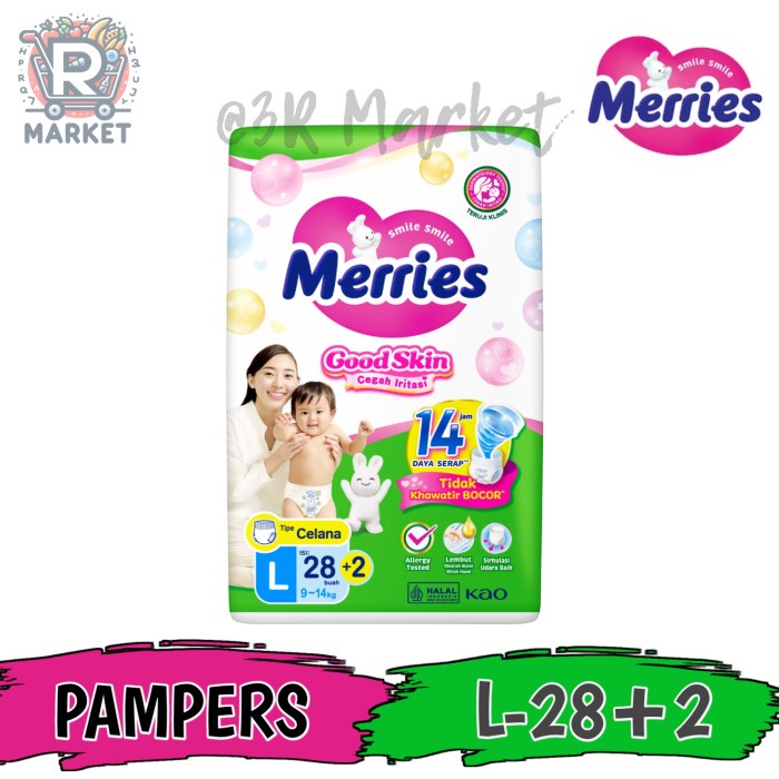 

Merries Pants Good Skin L28+2 Popok Celana