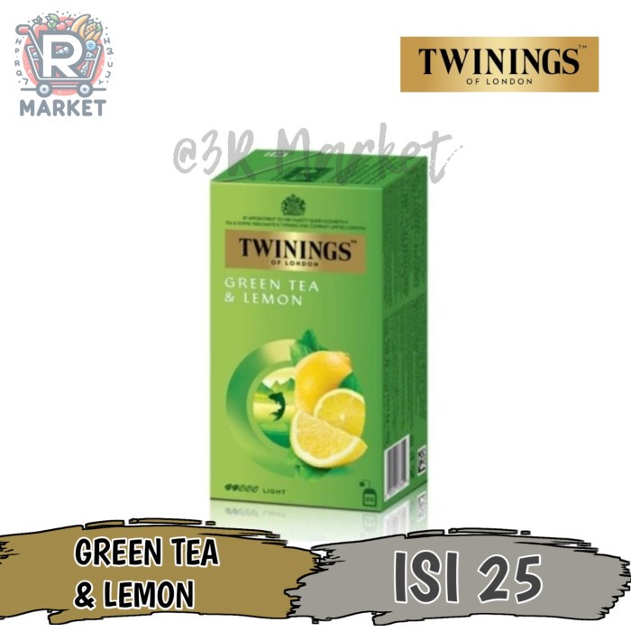 

Twinings Green Tea & Lemon Teh Celup Isi 25 Tea Bags