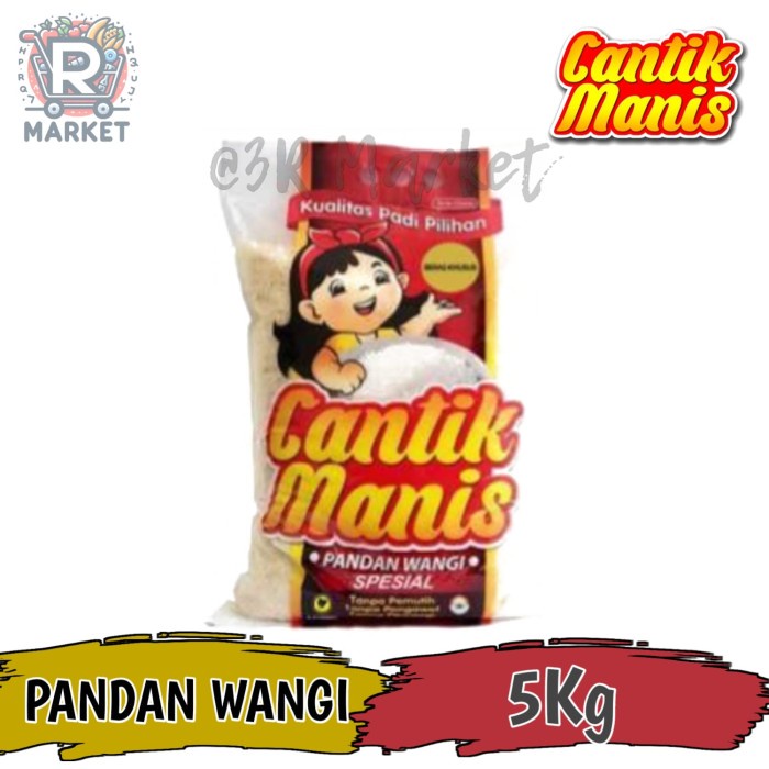

Beras Cantik Manis Pandan Wangi Cianjur 5Kg