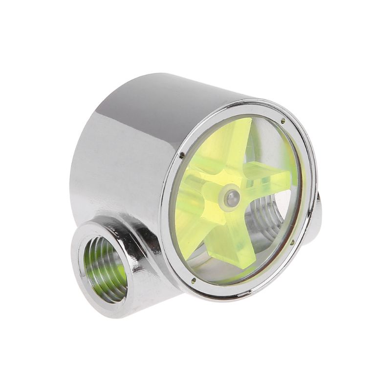 L1ED PC Water Cooling Meter G1/4 Thread Water Meter 5 Impeller G1/4 Thread