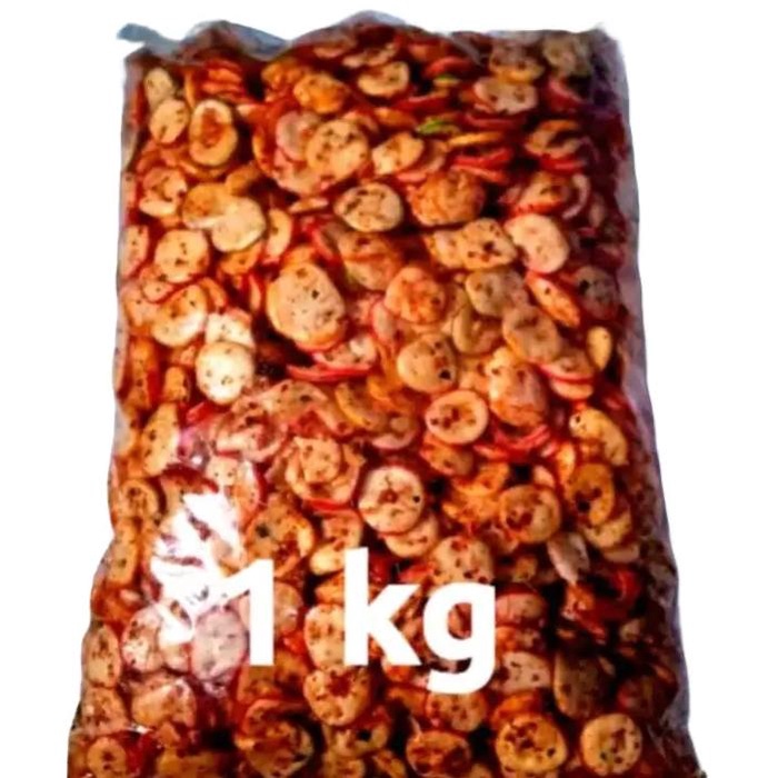 

CN559 [Beli Lokal] Seblak kerupuk bawang seblak kemplang Pedas Daun jeruk isi 1kg cemilan instan