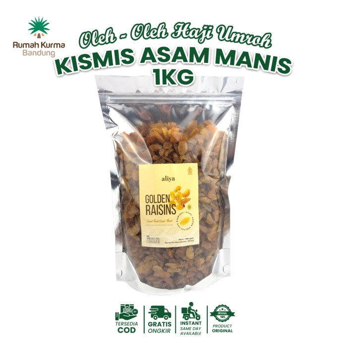 

TERMURAH Kismis Asam Manis 1Kg Buah Anggur Kering Original Cemilan Oleh Oleh Haji Umroh CN460