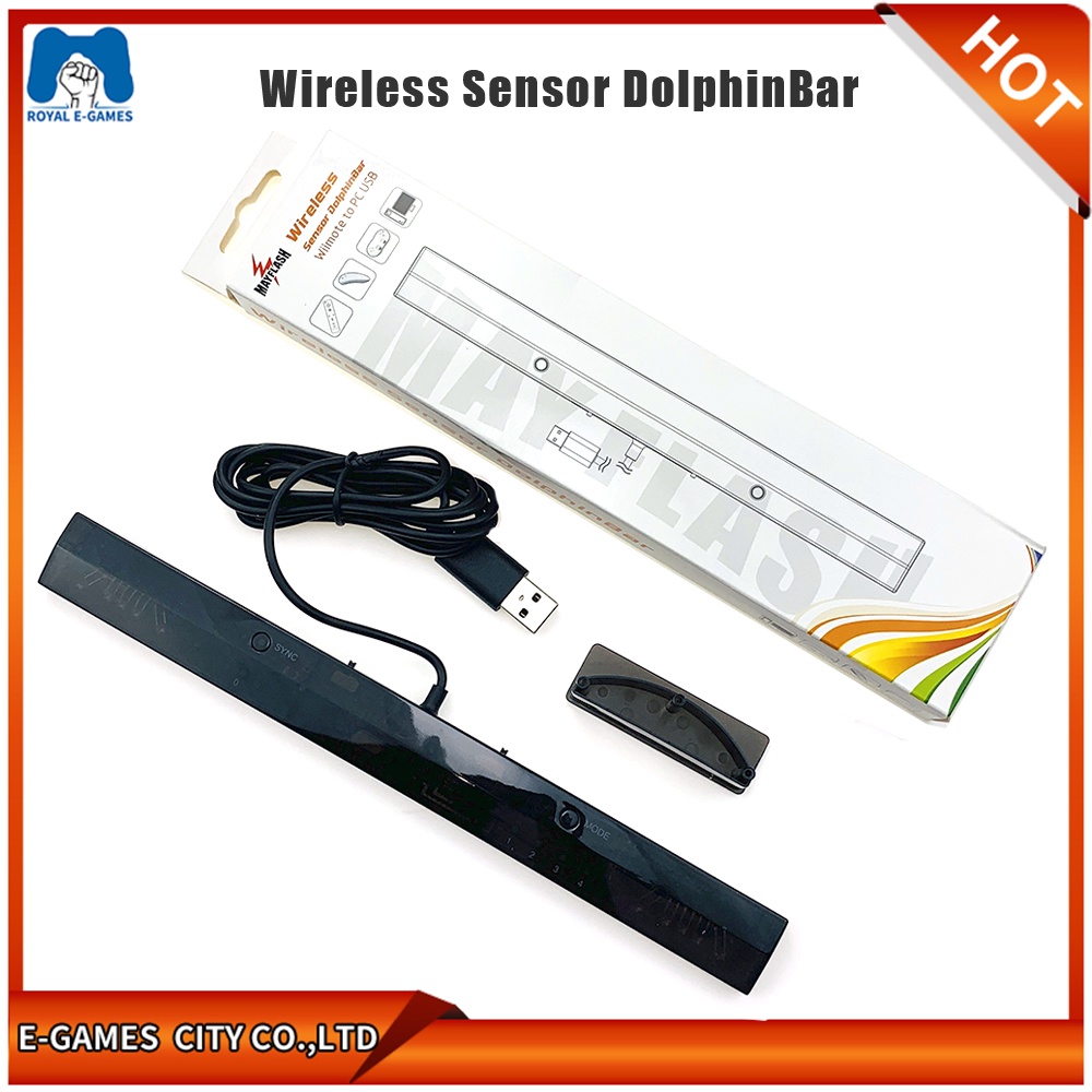 Mayflash W010 Wireless Sensor DolphinBar Bluetooth Connect Remote PC Mouse for Wii Kids Game Quick M