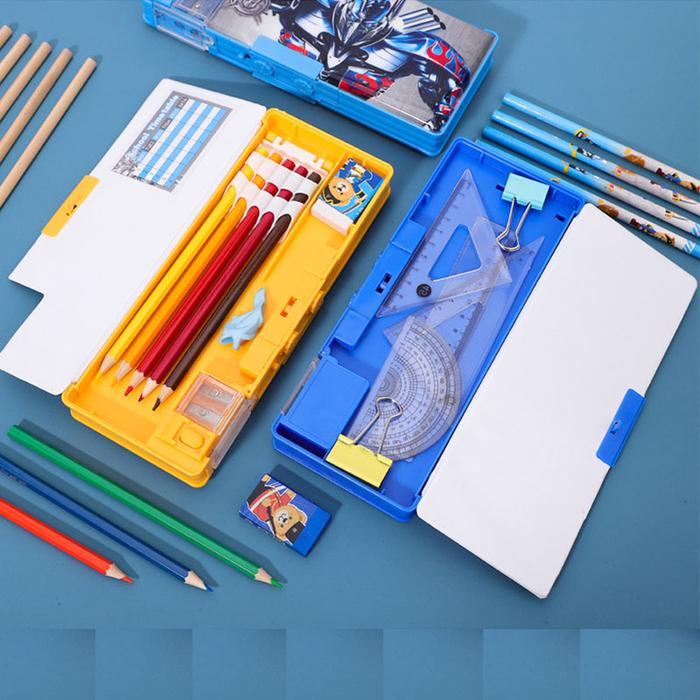 ID KOTAK PENSIL ANAK LAKI LAKI KODE SANDI PENCIL CASE TEMPAT PENSIL TRANSFORMER PASSWORD MAGNET