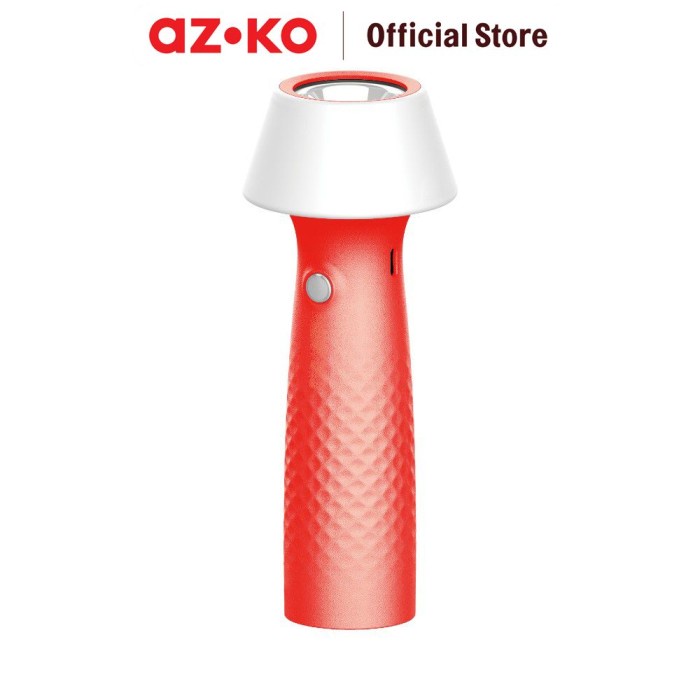 Goldenelectric Azko Powerlite Senter Rechargeable Dengan Lampu Meja - Merah Flashlight Emergency