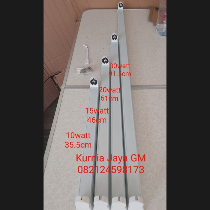 Kap Lampu Elektronik Neon T8 10w 15w 20w 30w Housing TL UVC T8 Komplit