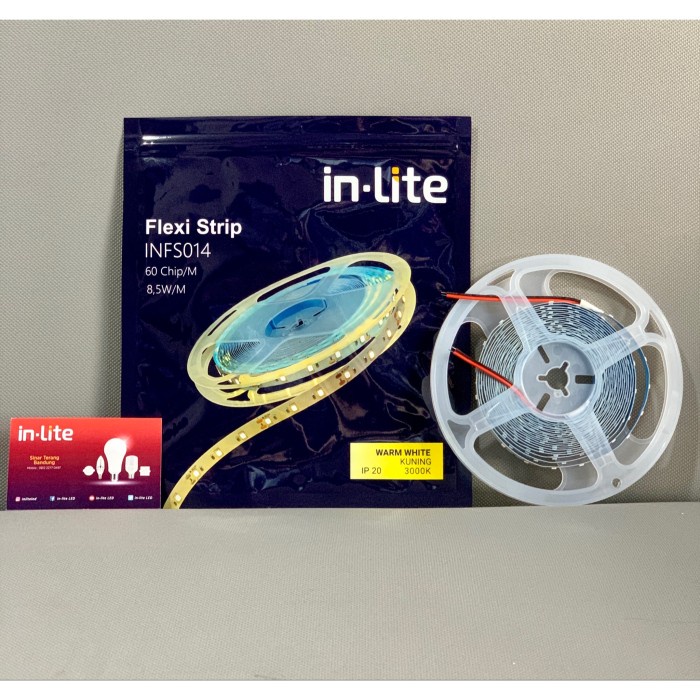 FLEXI STRIP LIGHT LED INLITE 60 CHIP/M 8.5W/M IP20 DC 12V - INFS014
