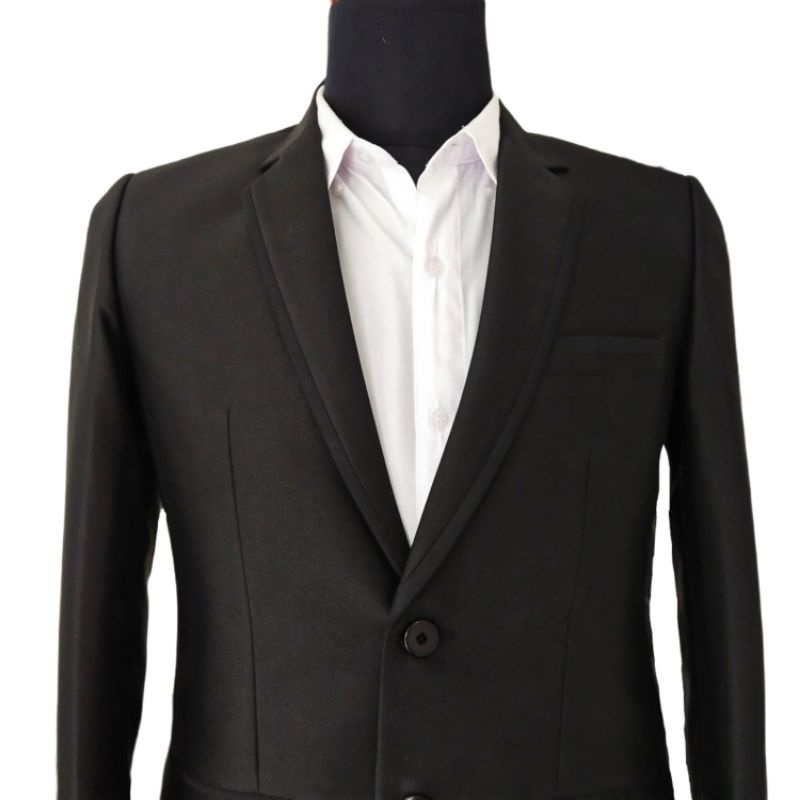 Setelan Jas dan celana Pengantin Pria Hitam Jas Wedding HITAM Slim Fit