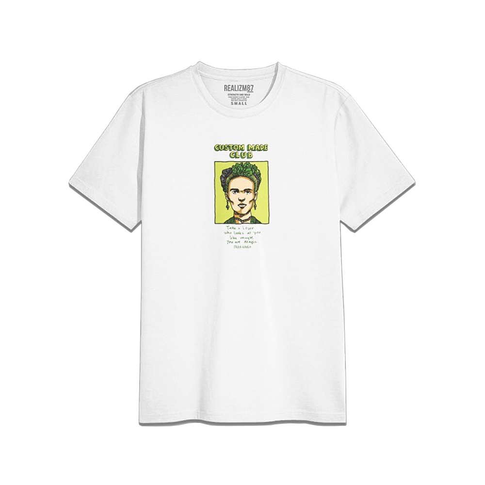 TOP Realizm87 Kaos FRIDA KAHLO CMC BasicTee T-Shirt White
