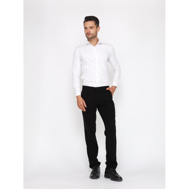 Celana formal pria slim fit