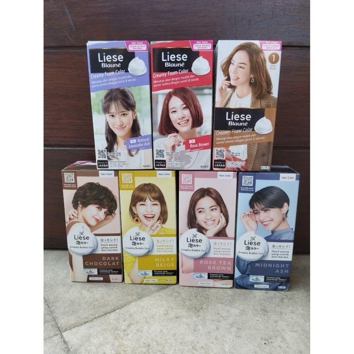 Liese Blaune Creamy Bubble Foam Hair Color pewarna rambut