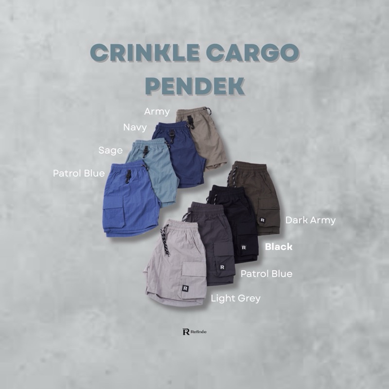 Celana Pendek Cargo Crinkle Refine Cargo Crinkle Shorts Pants