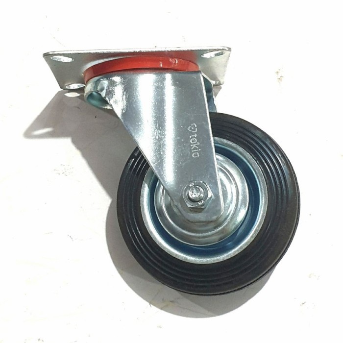 AYOOOLLARIZSS Branch Roda Troli Karet 4"/100Mm Hidup Roda 4 inch karet Roda Etalase Roda Troly NEW