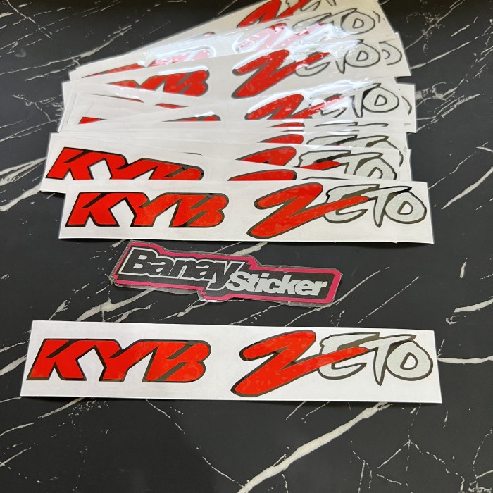 STICKER STIKER SHOCK DEPAN KYB ZETO