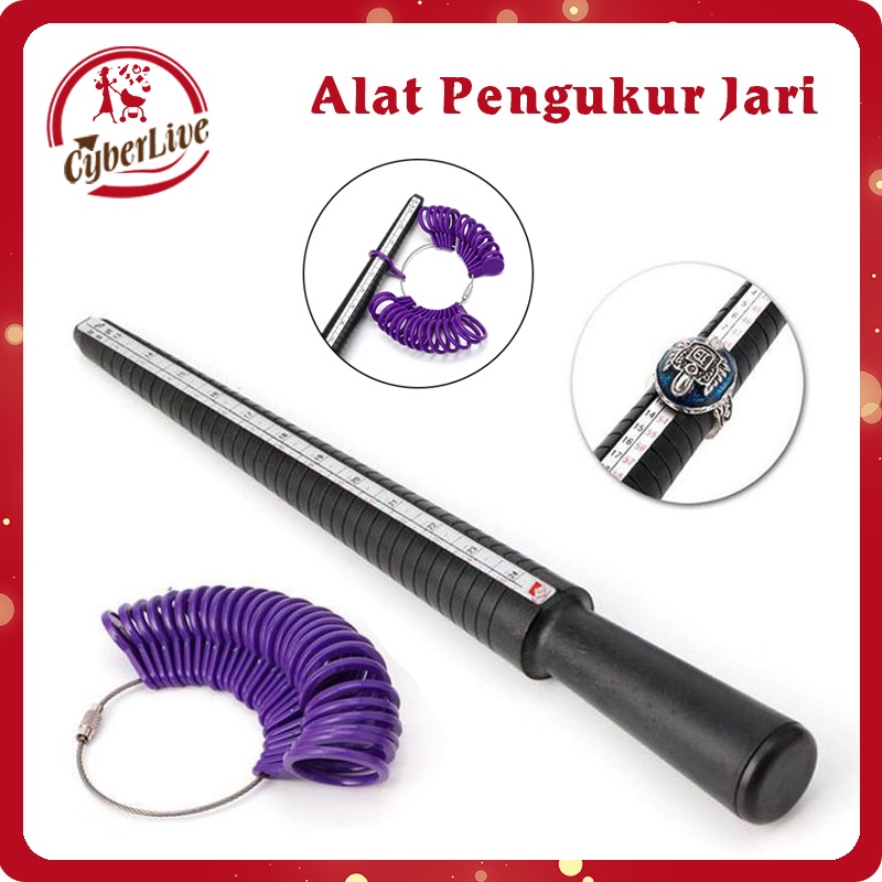 Alat Ukur Cincin Jari US Pengukur Cincin Ungu Ring Sizer Untuk Membuat Perhiasan DIY Dw05
