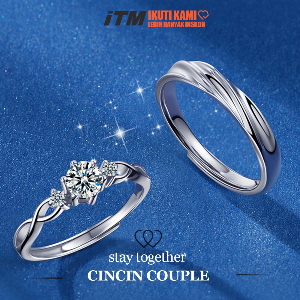 Cincin Couple-Stay Together Cincin Pasangan Cincin Titanium Dw05