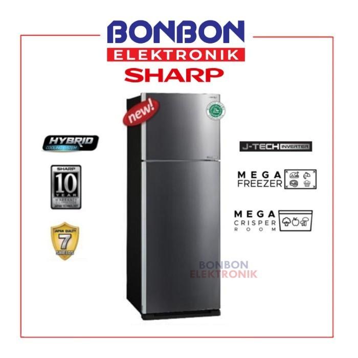 Sharp Kulkas 2 Pintu 397 L SJ-IG470M-DS / SJIG470MDS Grand Vetro