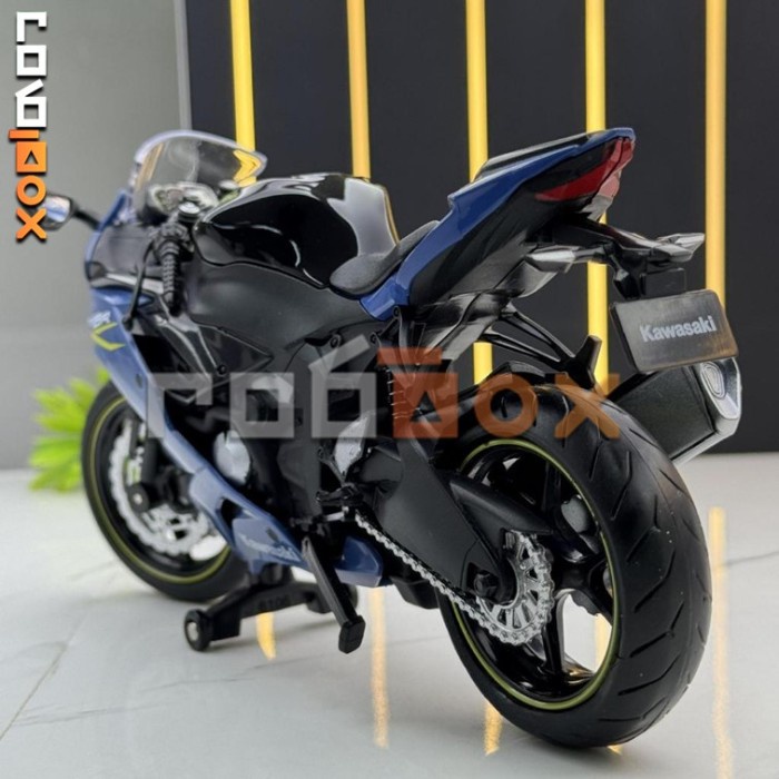 TERBARU KAWASAKI NINJA 600 ZX-6R ZX6R DIECAST MOTOR SCALA 1:12 OFFICIAL COCOK JADI PANJANGAN DAN