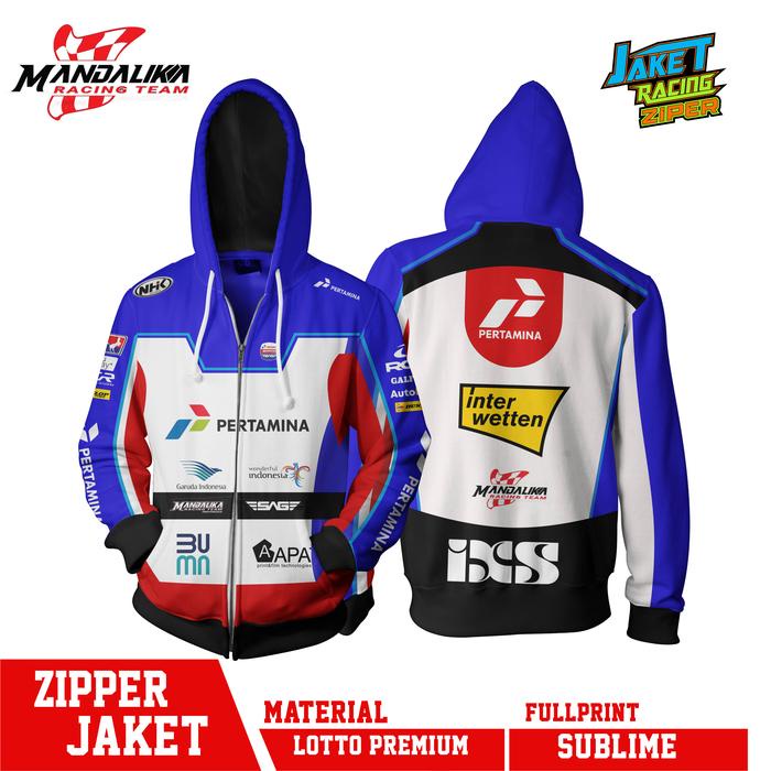 JAKET ZIPPER MANDALIKA RACING TEAM MOTOGP SAG -AmanahJaminan