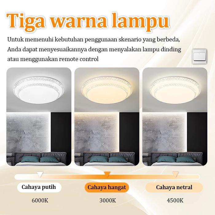 Serasiinspace Lampu Plafon Minimalis Moder Rumah Lampu Downlight Pvc Plafon Led 3 Warna Ceiling