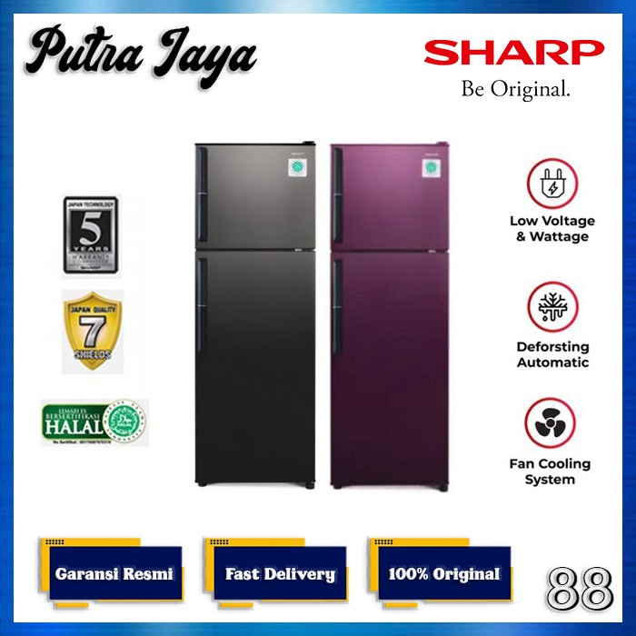 Sharp Kulkas 2 Pintu SJ-246GC-SD/SR / SJ 246 GCSD GCSR / SJ246GC