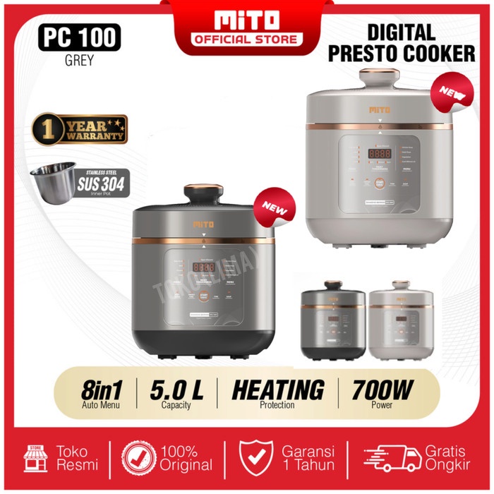 HOT SALE Digital Presto Mito PC100 5L Presto Listrik Mitochiba Low Watt PC 100