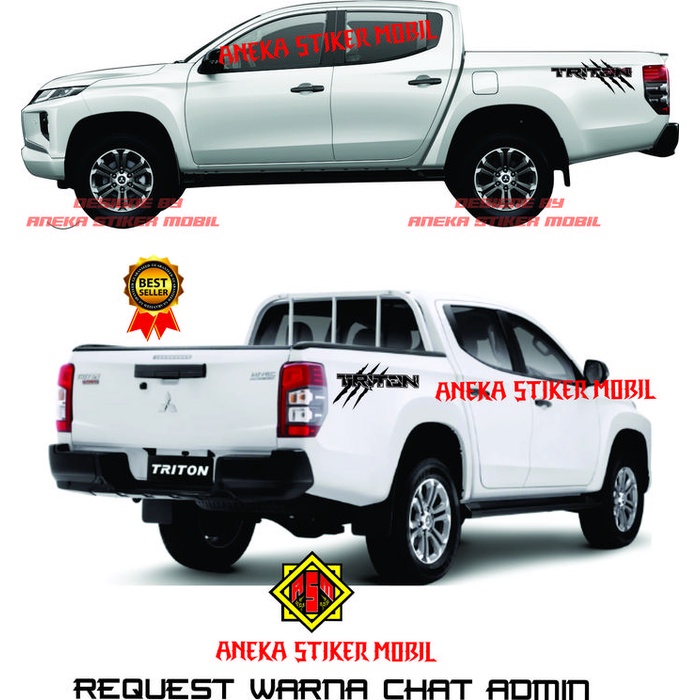 Velocity Vanguards Stiker Mobil Mitsubishi Strada Triton Stiker Cutting Strada Triton Stiker Triton