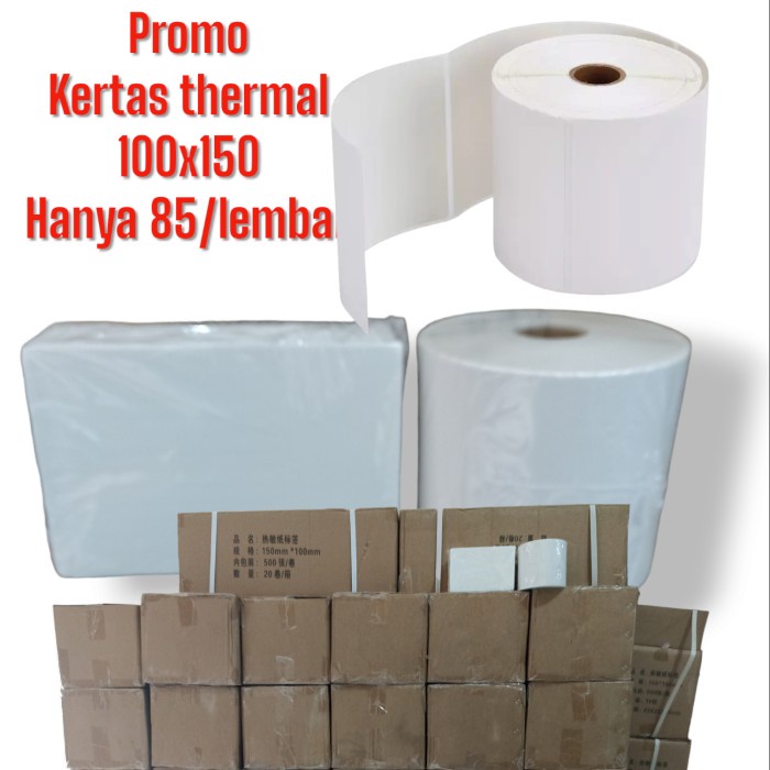 

Gilang_Store kertas thermal awb 100x150 isi 500 resi label sticker