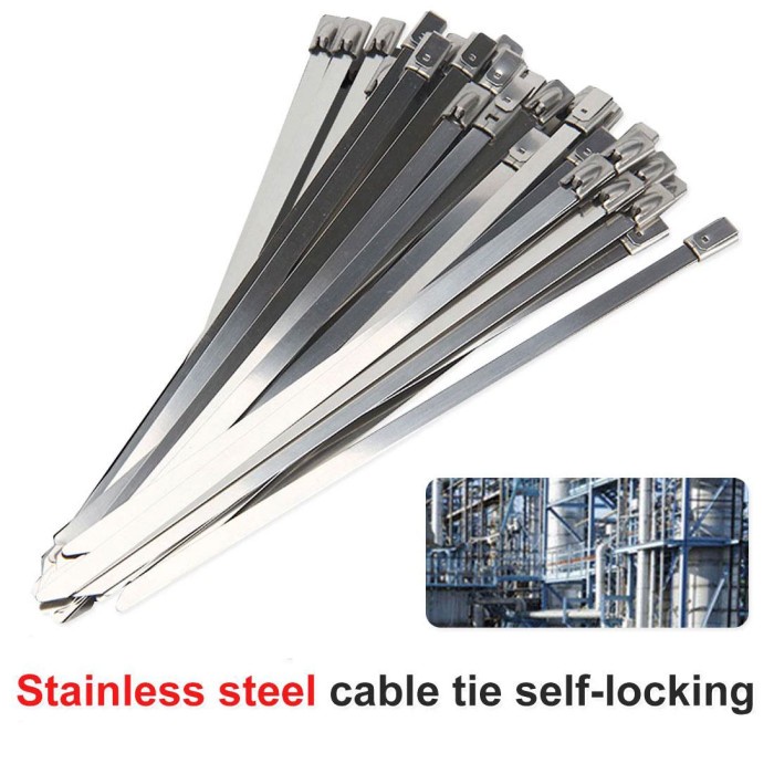 

Carv Cable Ties Stainless Steel Insulock Insulok Kabel 300Mm Serbaguna