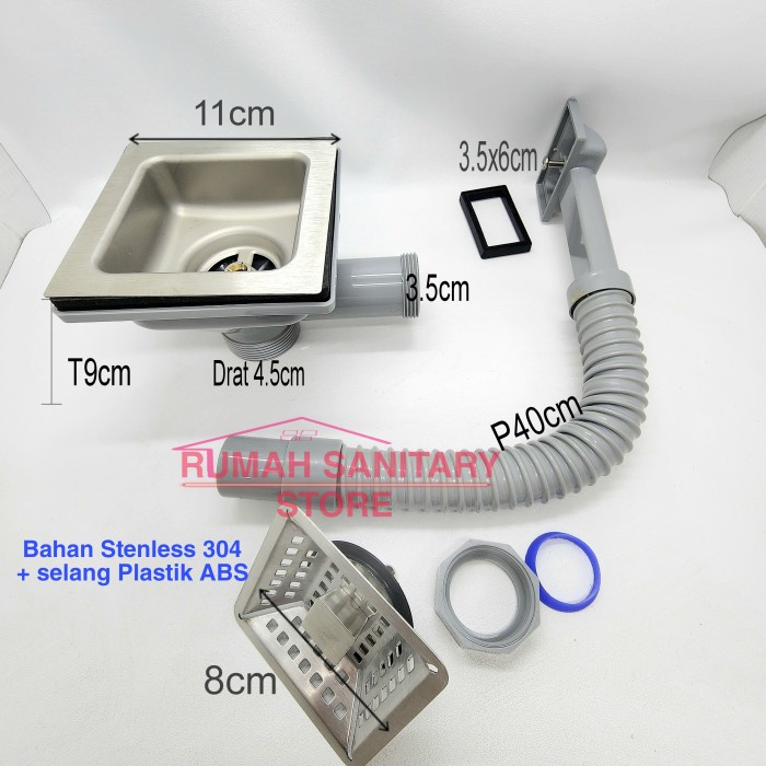 Berkualitas Afur Bcp Kotak +Of Brvi Afur Sink Bak Cuci Piring Steinless 304