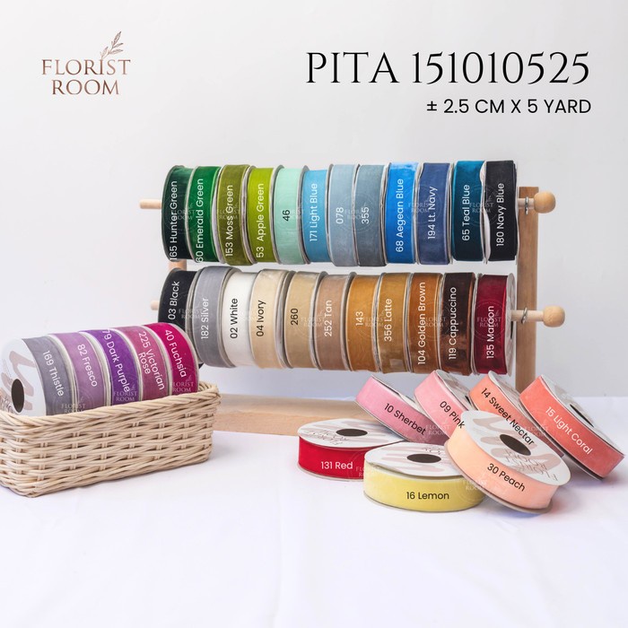 

Peno_Hay [2] Velvet Ribbon 2.5cm x 5 yard - Pita Beludru Kode = 151010525 - Hamper - Kado