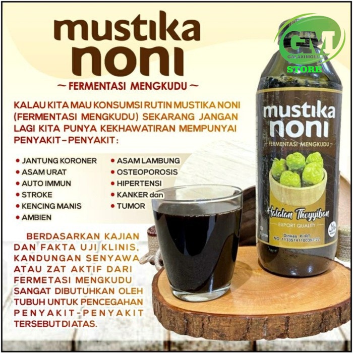 

mustika Noni Jus Fermentasi Buah Mengkudu kemasan 1 liter