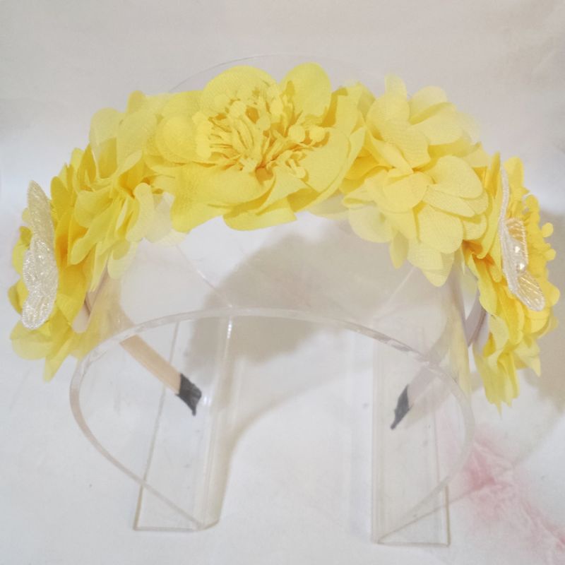 Mahkota bunga kuning/ Flower crown/ bando bunga maahari/ bandana bayi/ bunga kuning/ bando kuning/