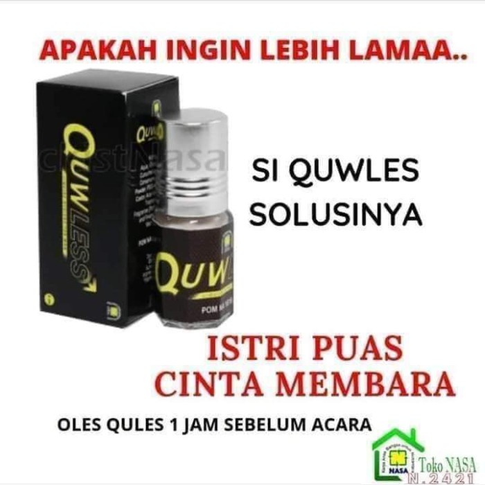 ( BPOM ) QUWLES NASA OBAT KUAT TAHAN LAMA PRIA DEWASA QULES ORIGINAL