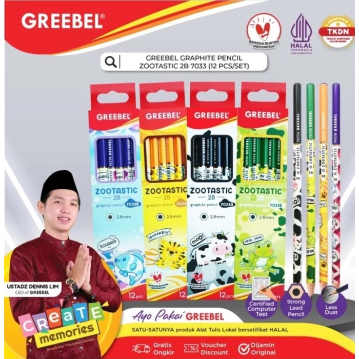 

Produk Terbaik] pensil greebel 2B gambar lucu dan warna bagus SATUAN