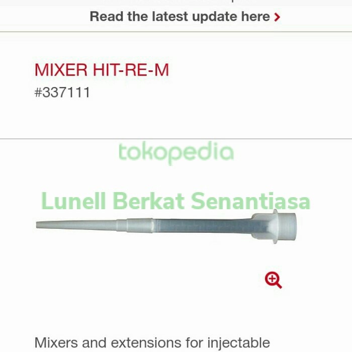 Cap- Hit Re Mixer For Re500, Re100, Hy200, Fs Cp660 Hilti Produk