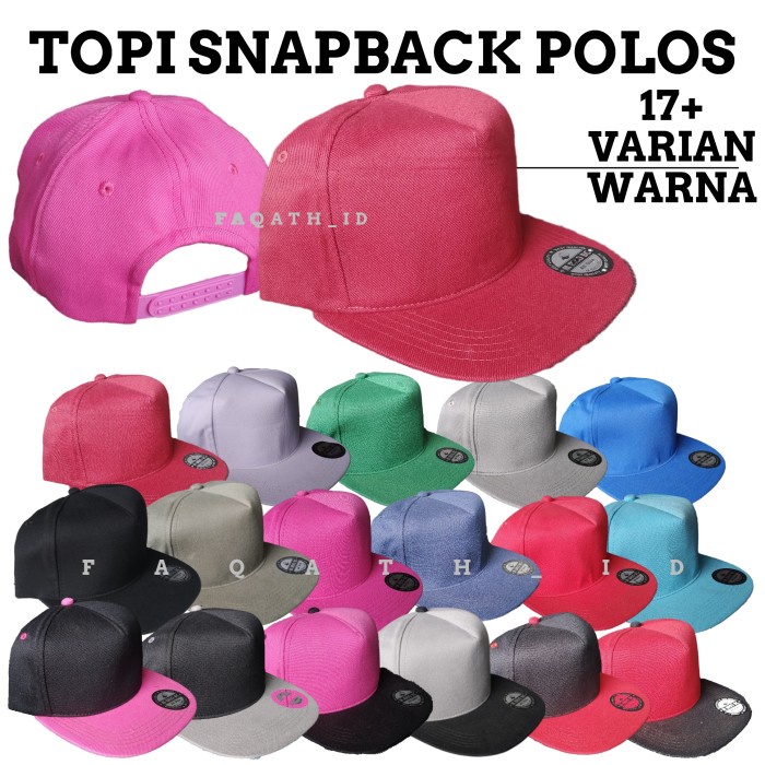 Cap- Topi Snapback Polos Maroon Grosir & Topi Snapback Polos Merah Maroon