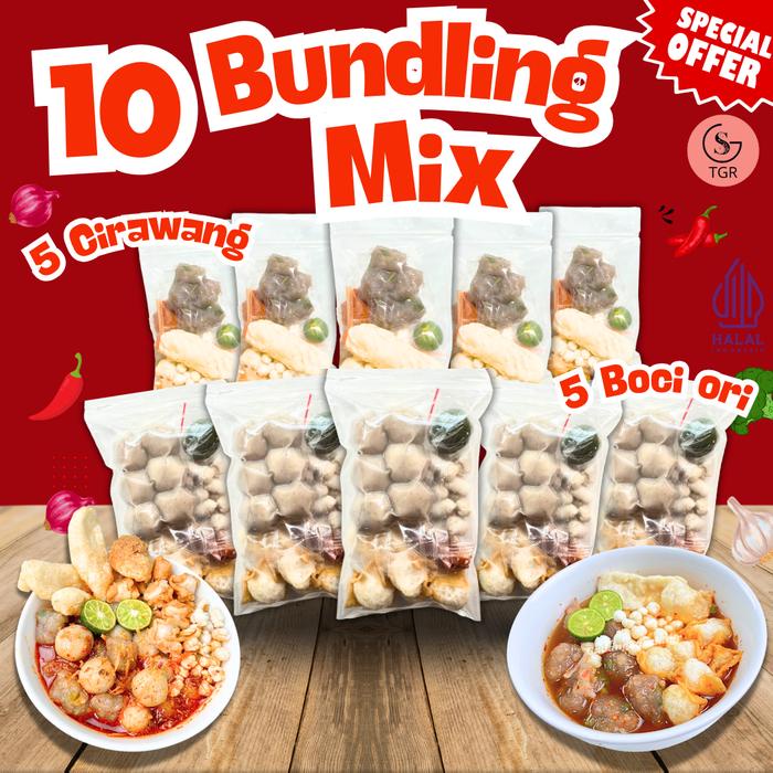 

10 Bundling MIX isi 5 CIRAWANG dan 5 Baso Aci Ori Hemat Paketan Banyak kuah kaldu hotpot instan