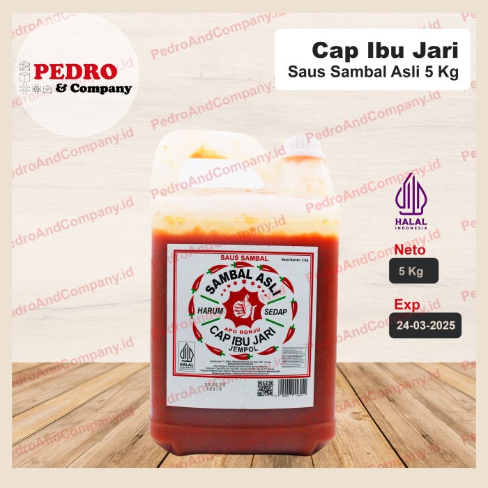 

Sambal asli cap ibu jari jempol 5 kg - chili sauce saus sambal jerigen