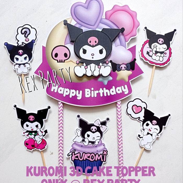 Mntb" Kuromi Cake Topper/Topper 3D Kuromi/Cake Topper Kuromi/Hiasan Kue Kuromi/Kuromi/
