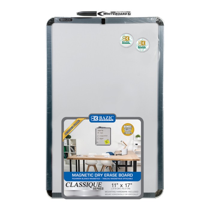 

Ready Papan Tulis Magnet Whiteboard Portable 28 X 43 Cm Bazic 6013 Edukasi