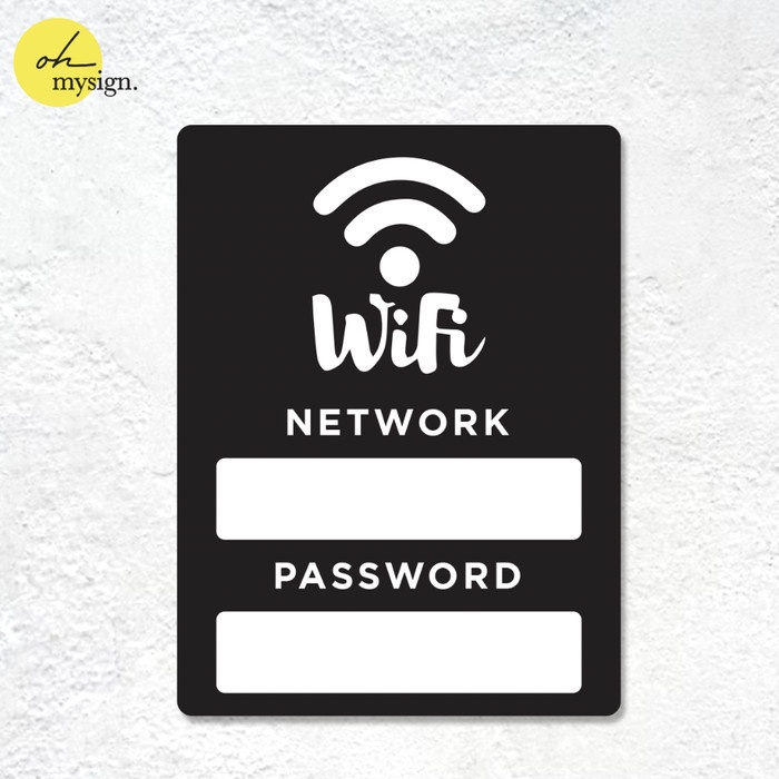 

Ready Papan Akrilik Wifi Sign Board Tulis Password