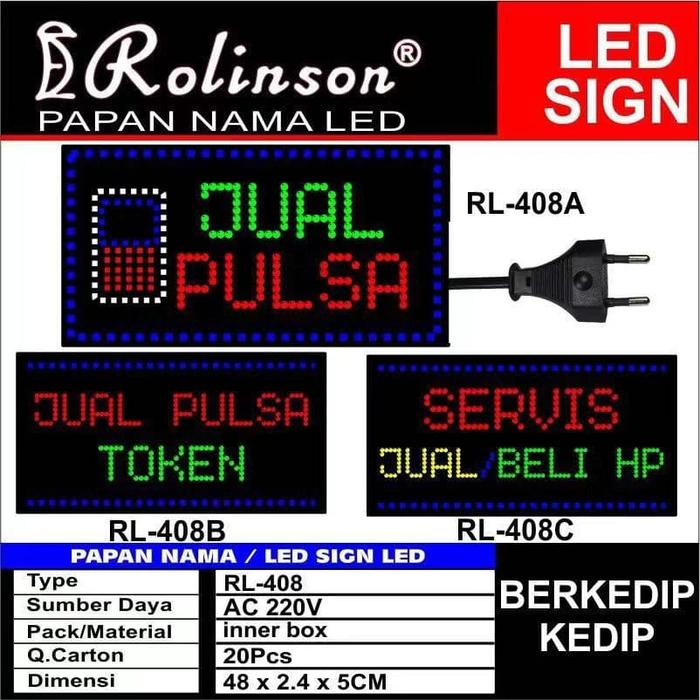 

Ready Papan Nama Led / Led Sign / Papan Jual Pulsa / Papan Jual Beli Hp