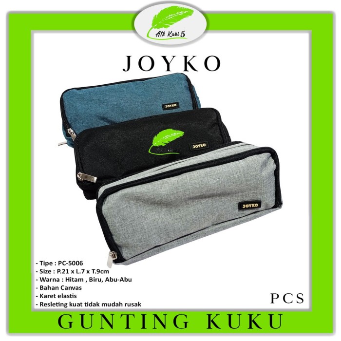 

Ready Joyko - Tempat Pensil Resleting Bahan Kain Tebal Pc-5006 - Pcs